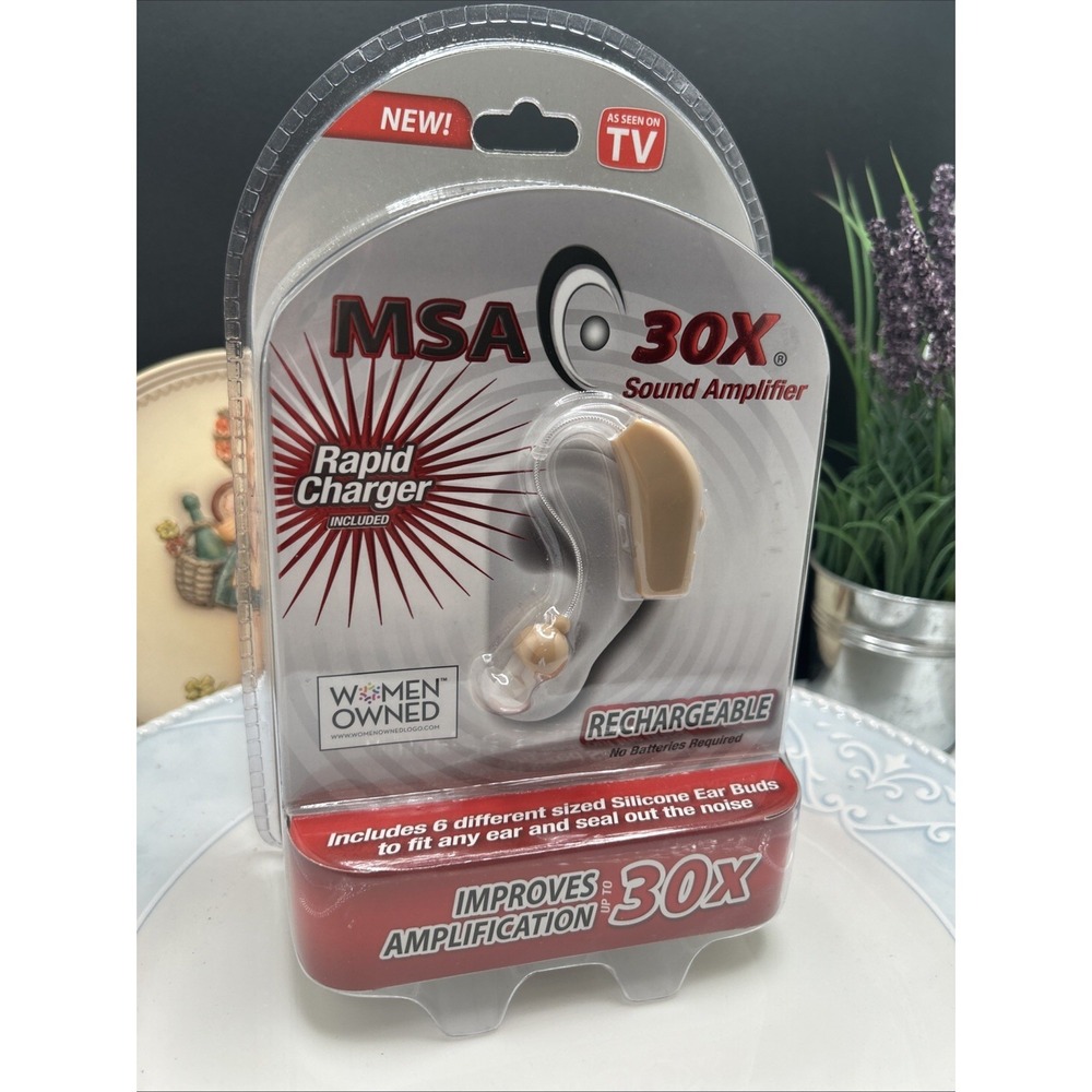 MSA 30X Sound Amplifier‎ Ear Aid Rapid Charger Rechargeable Comfortable NEW - Picture 2 of 5